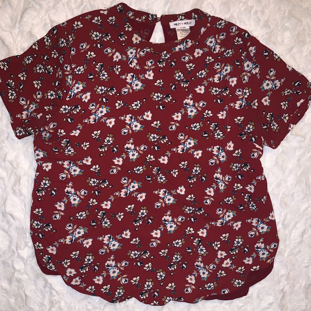 Burgundy floral